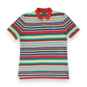 Vintage 90s Polo Ralph Lauren‎ Striped Colorful Youth Boys XL(18-20) Polo Shirt